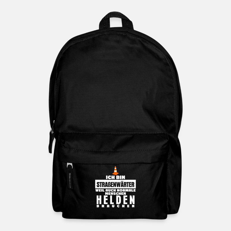 Straßenbauer Straßenwärter Spruch - Rucksack - Schwarz