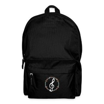 Clef Floral Chor Chor musikmusiker Sänger - Rucksack - Schwarz - Vorne
