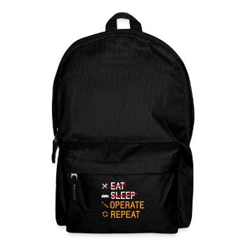 Eat Sleep Operate Repeat Surgeon Medicine Gift - Backpack - black - Front