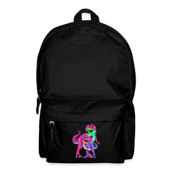 Mutter und Sohn Dino - Muttertag - Rucksack - Schwarz - Vorne