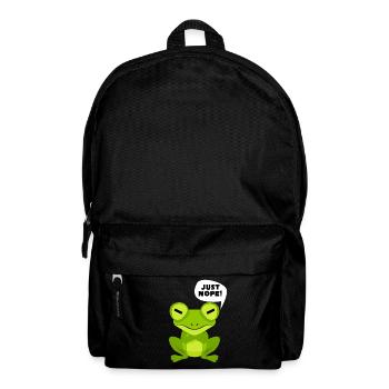 Frosch Spruch - Just Nope! - Rucksack - Schwarz - Vorne