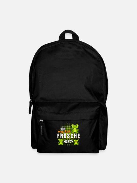 Frosch Spruch - Ich mag Frösche - Rucksack - Schwarz