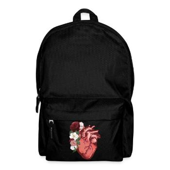 Anatomische Herz Blumen Liebe Frauen Männer - Rucksack - Schwarz - Vorne
