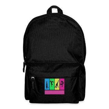 Handstand Turnen Retro - Rucksack - Schwarz - Vorne
