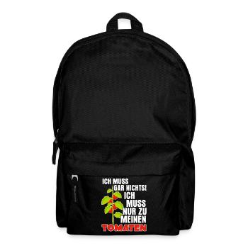 Tomaten Spruch Tomate - Rucksack - Schwarz - Vorne
