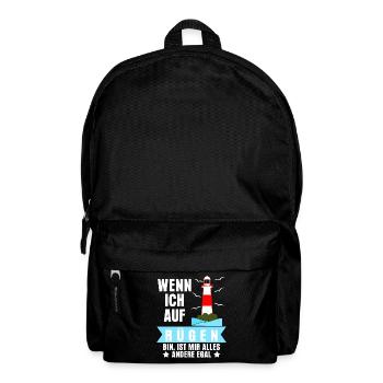 Rügen Spruch Insel Ostsee - Rucksack - Schwarz - Vorne
