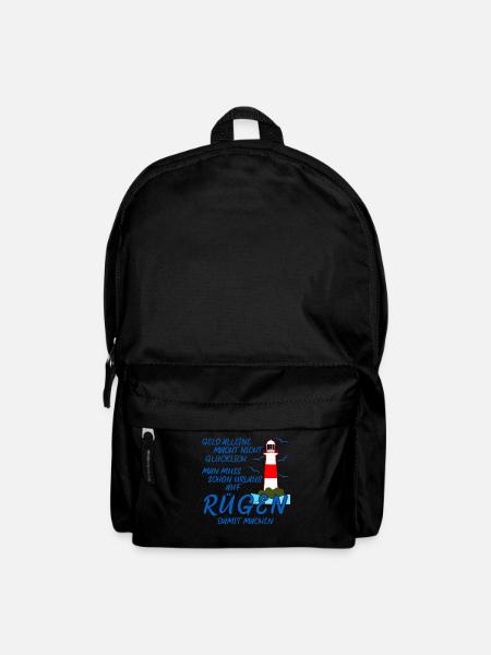 Rügen Spruch Insel Witz - Rucksack - Schwarz