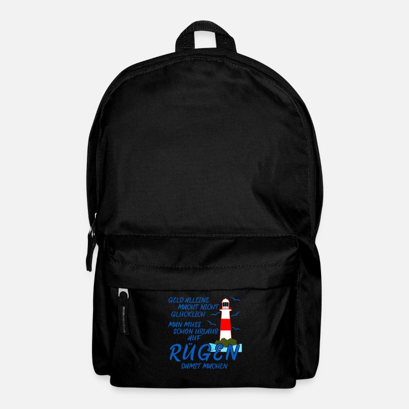 Rügen Spruch Insel Witz - Rucksack - Schwarz