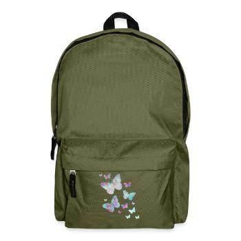 papillon papillon animal coloré couleur - Sac à dos - vert olive - Devant