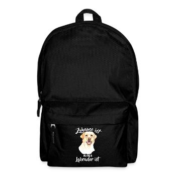 Zuhause ist wo mein Labradort ist Labbi Labi Hund - Rucksack - Schwarz - Vorne
