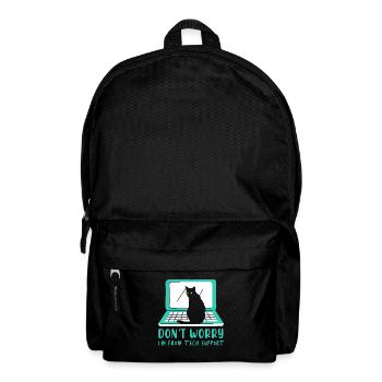 Cat Tech Support Computer Kitten Helpdesk IT Gift - Backpack - black - Front