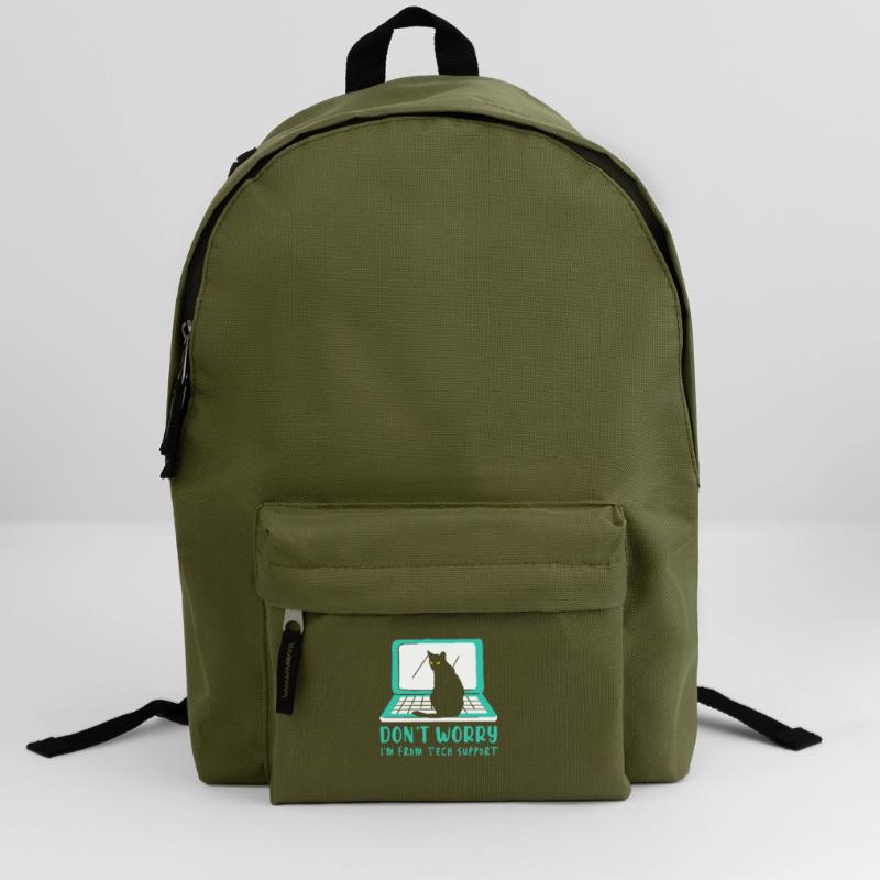 Cat Tech Support Computer Kitten Helpdesk IT Gift Backpack