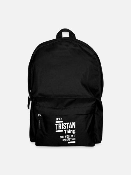 Tristan personalisierte Name Geburtstag - Rucksack - Schwarz