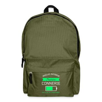 PROCHAINE CONNERIE cadeau humour - Sac à dos - vert olive - Devant