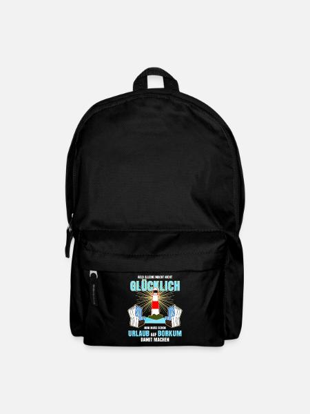 Borkum Insel Urlaub - Rucksack - Schwarz