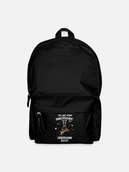 Das sind Hundehaare Dobermann Glitzer Dobi Hund - Rucksack - Schwarz