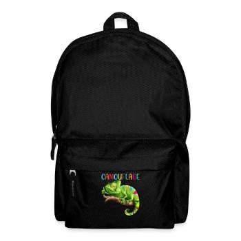 Chamäleon Reptilien Leguan Echse Camouflage - Rucksack - Schwarz - Vorne
