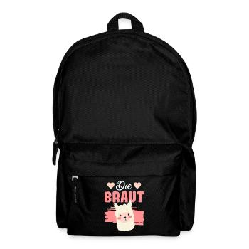 Die Braut Junggesellinnenabschied JGA Hochzeit - Rucksack - Schwarz - Vorne