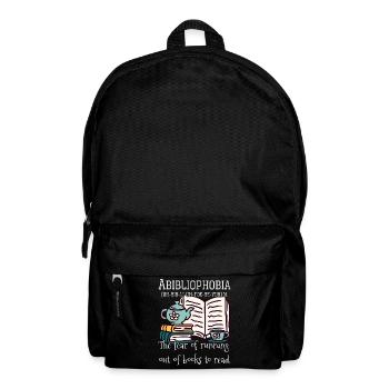 Abibliophobie lecture de bouquinier lecteur cadeau - Sac à dos - noir - Devant