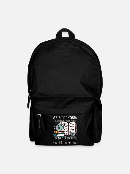 Abibliophobie Lesung Bücherwurm Leser Geschenk - Rucksack - Schwarz