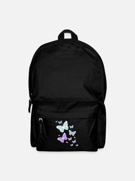 Butterfly Butterfly Animal Colorful Color - Backpack - black