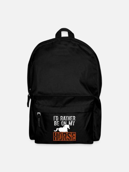 pferde lustiger spruch - Rucksack - Schwarz