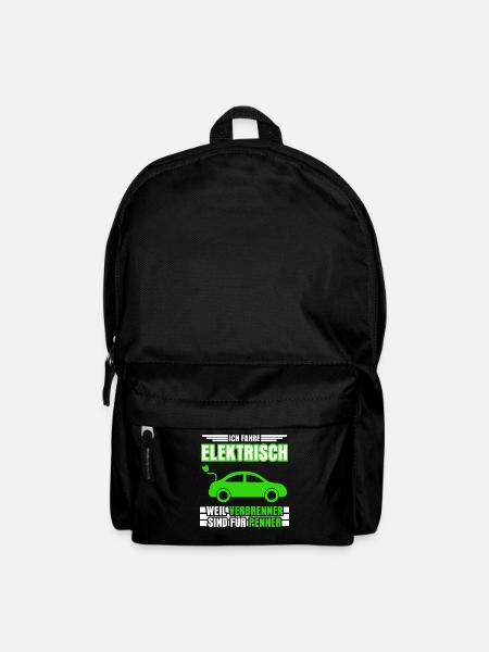 Elektroauto E-Mobilität E-Auto EAuto - Rucksack - Schwarz