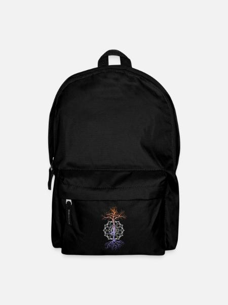 Yoga Tree Mandala Nirvana Meditation Zen Asana - Backpack - black