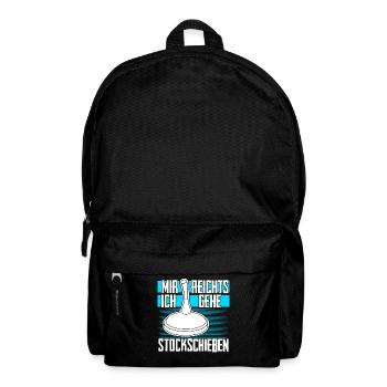Eisstock Stockschießen Sport Stocksport - Rucksack - Schwarz - Vorne