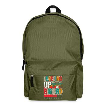 Levelling Up To Big Bro Design Für Großer Bruder - Rucksack - Olivgrün - Vorne