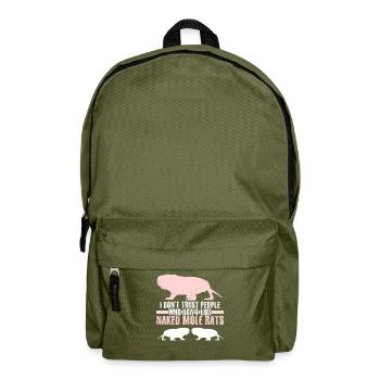 Naked Mole Rats Nacktmull - Backpack - olive green - Front