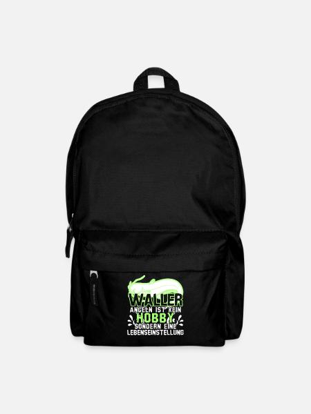 Waller Angeln Fischen Fischer Angler - Rucksack - Schwarz