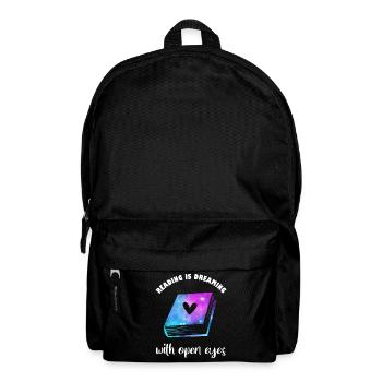 Reading is dreaming with open eyes Read books - Backpack - black - Front