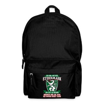 Steiermark Steirer Österreich - Rucksack - Schwarz - Vorne