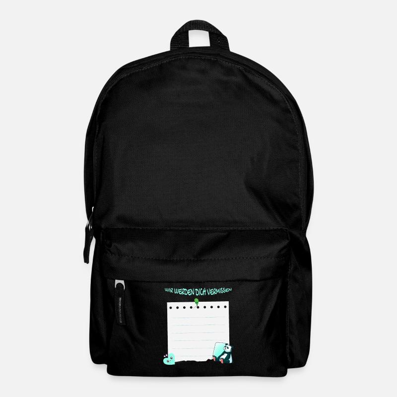 Wir Werden Dich Vermissen - Abschied Unterschrift - Rucksack - Schwarz
