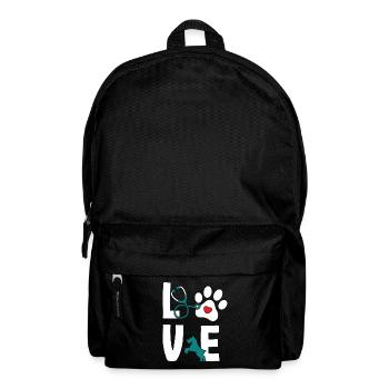 Love Tierarzt Tierärztin Veterinär - Rucksack - Schwarz - Vorne