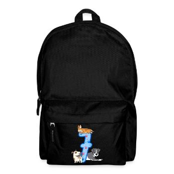 7. Geburtstag Junge Hunde Outfit 7 Jahre Alt - Rucksack - Schwarz - Vorne