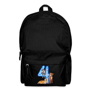 4. Geburtstag Junge Hunde Outfit 4 Jahre Alt Welpe - Rucksack - Schwarz - Vorne