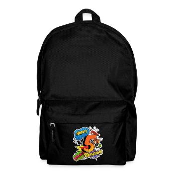 5. Geburtstag Junge Comic-Stil Superhelden - Rucksack - Schwarz - Vorne