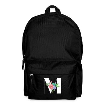 Letter M personalized gift alphabet first name Christmas - Backpack - black - Front