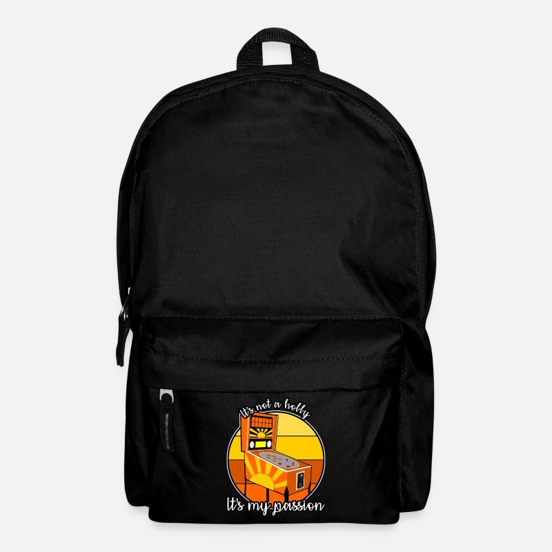 Flipper Rétro Flipper Machine Pinball - Sac à dos - noir