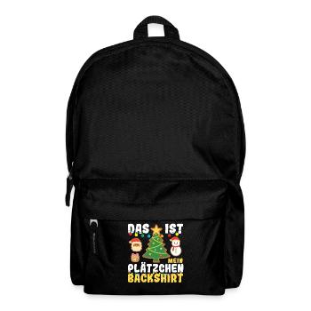 Weihnachten Kekse Backen Das ist mein Plätzchen - Rucksack - Schwarz - Vorne