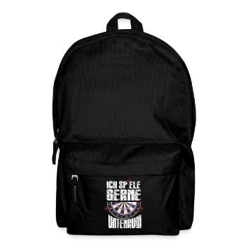 Funny Lustiges Dart Fan Dartscheibe Dartspieler - Rucksack - Schwarz - Vorne