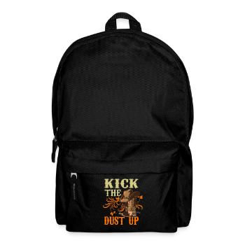 Western Kick The Dust Up Cowboy Hat Cowboy Boots - Backpack - black - Front