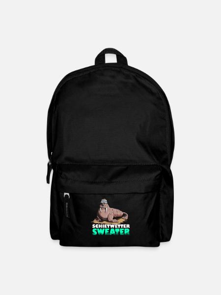 Walross Leuchtturm Norddeutsche Schietwetter - Rucksack - Schwarz