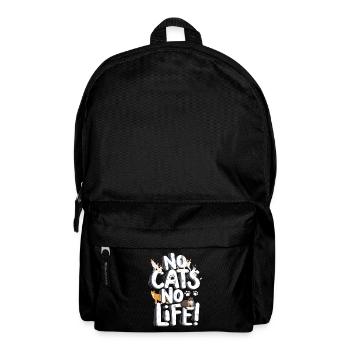 No cats no life cats Valentine's Day - Backpack - black - Front