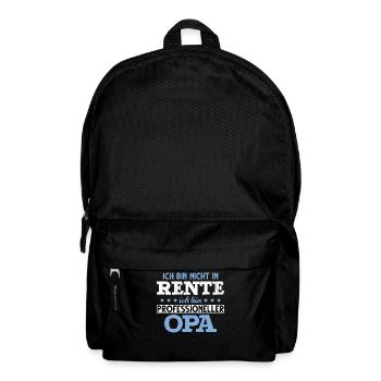 Rente Opa - Rucksack - Schwarz - Vorne
