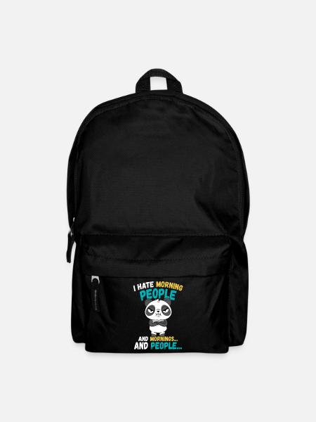 Panda Lustige Tiere Sprüche - Rucksack - Schwarz