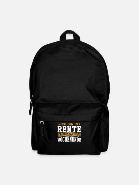 Ich bin in Rente lustiger Spruch Rente Rentner Ren - Rucksack - Schwarz