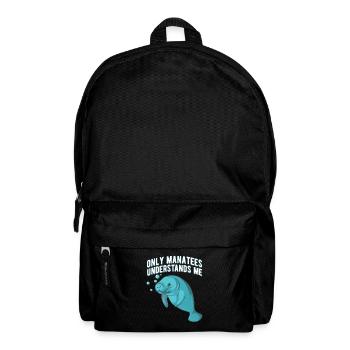 Only Manatees understands me Süße Ozean Seekuh - Rucksack - Schwarz - Vorne